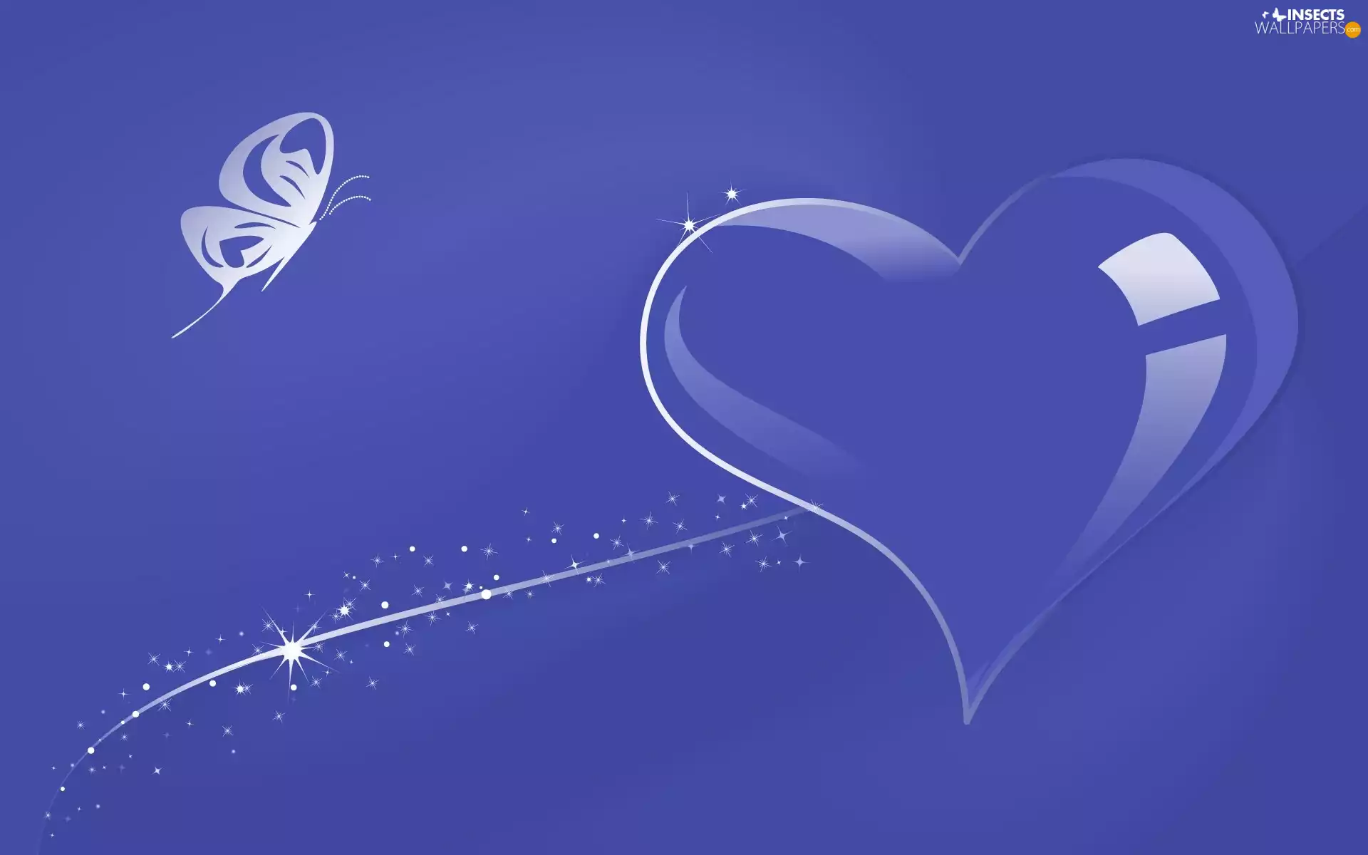 azure, butterfly, Heart