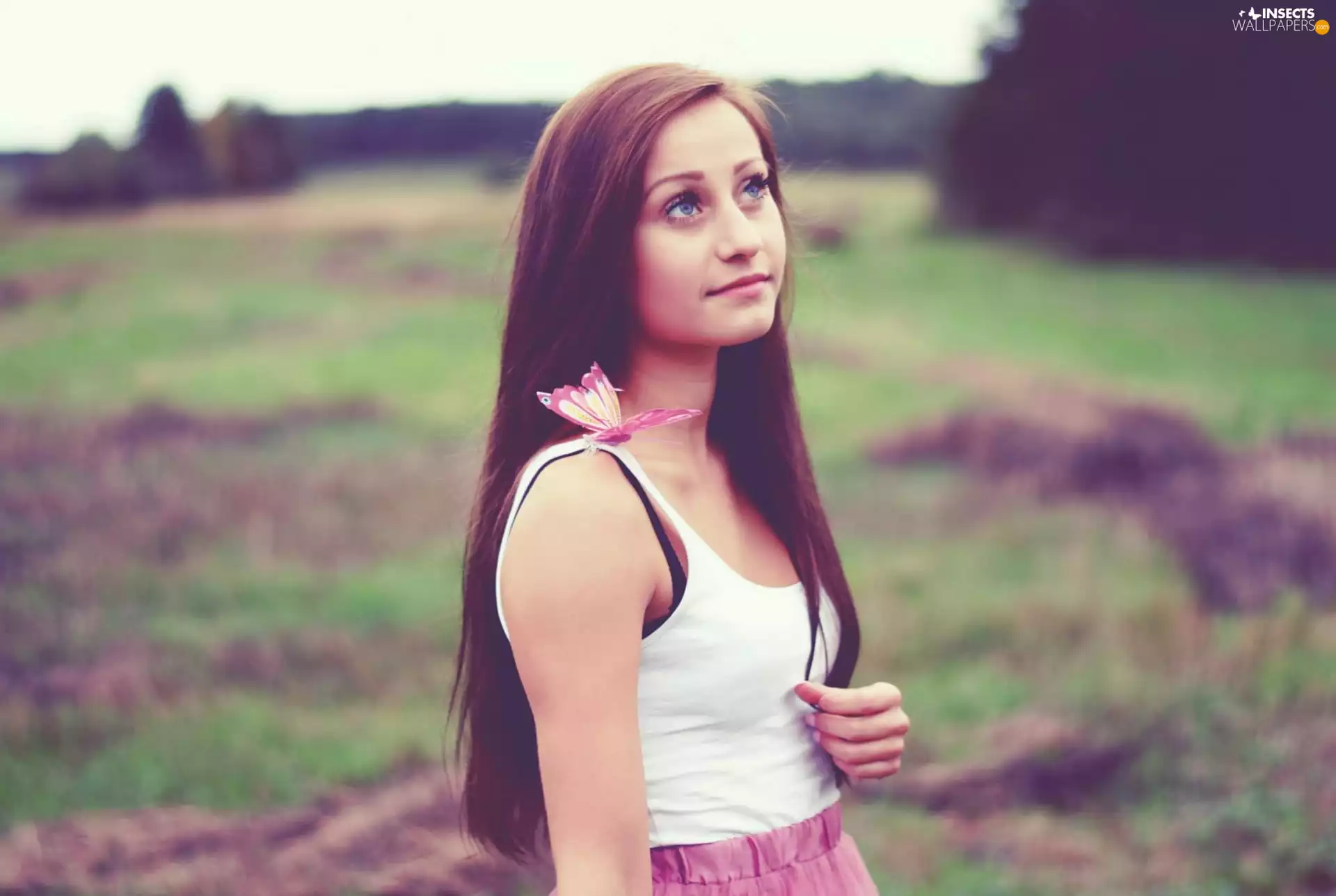 butterfly, Women, light brown