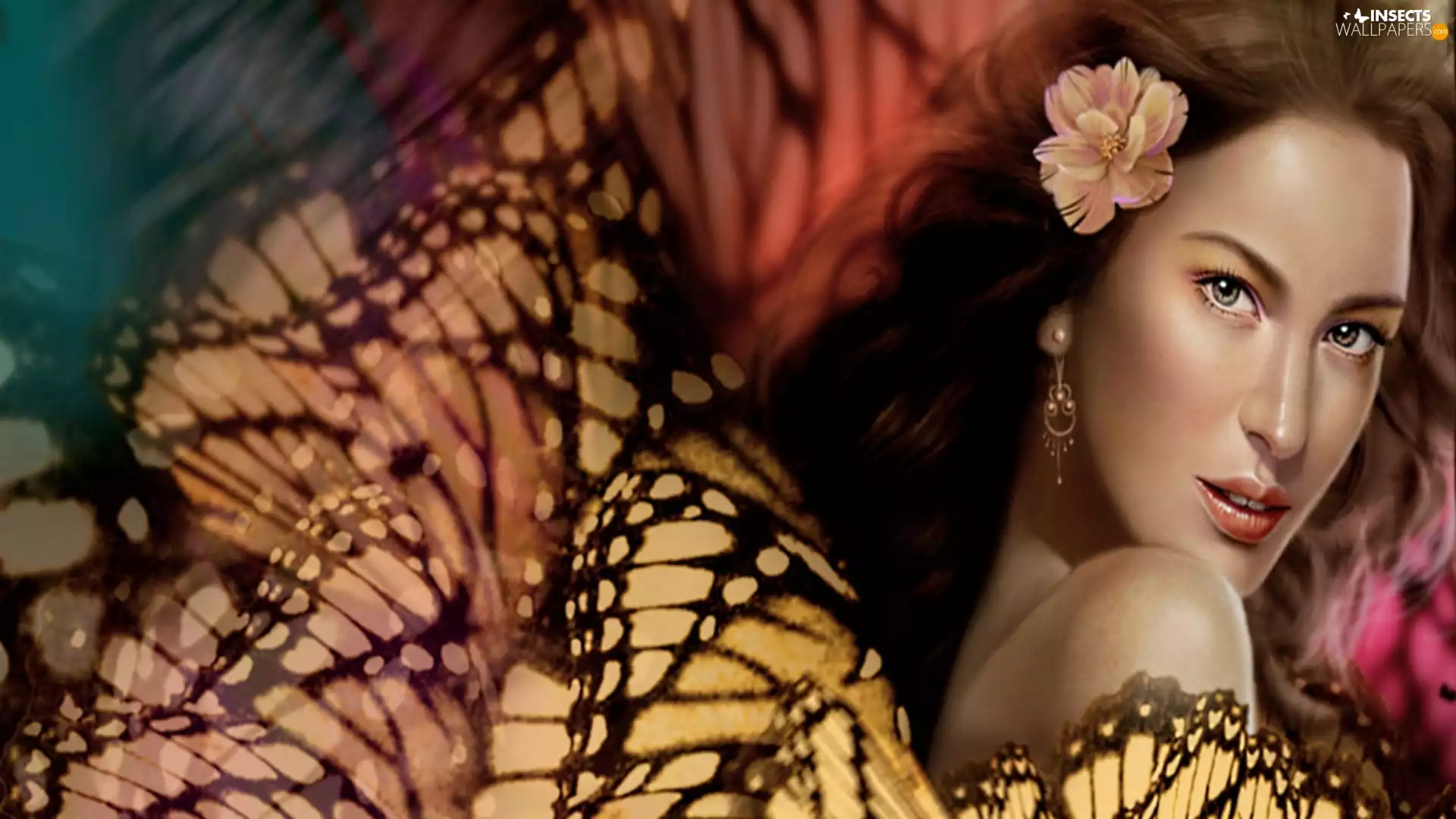 ear-ring, Women, butterflies