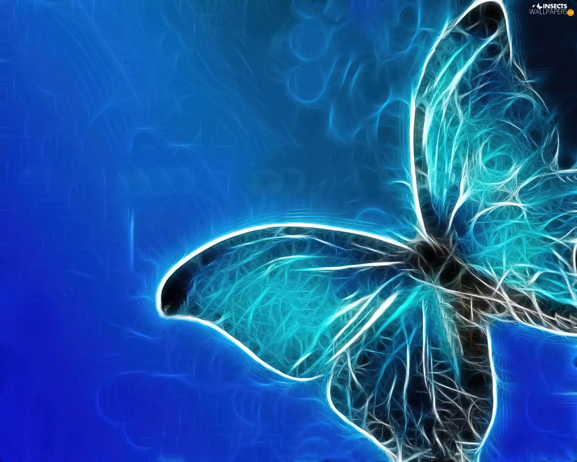 Fraktal, butterfly, blue