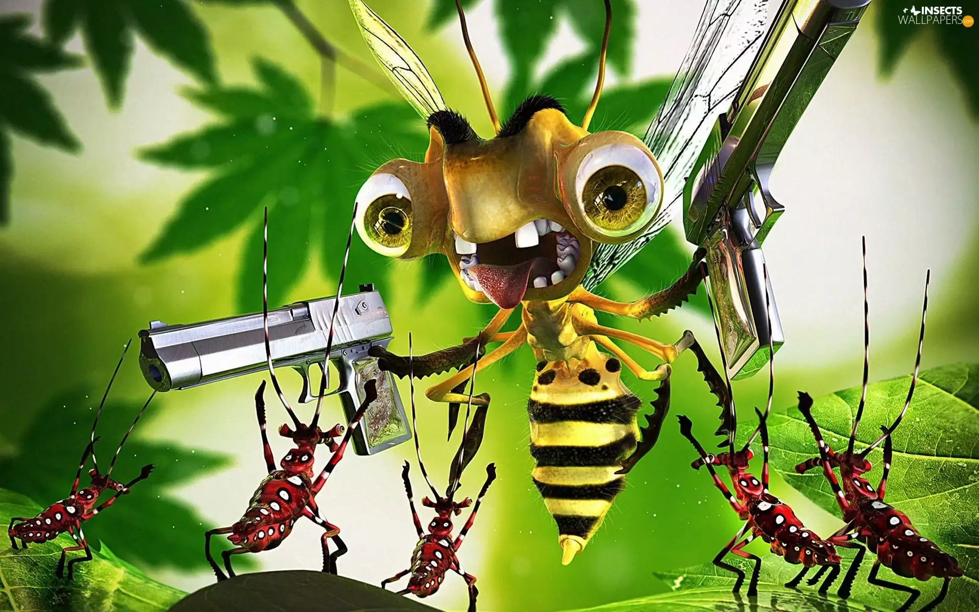 wasp, insects, Weapons